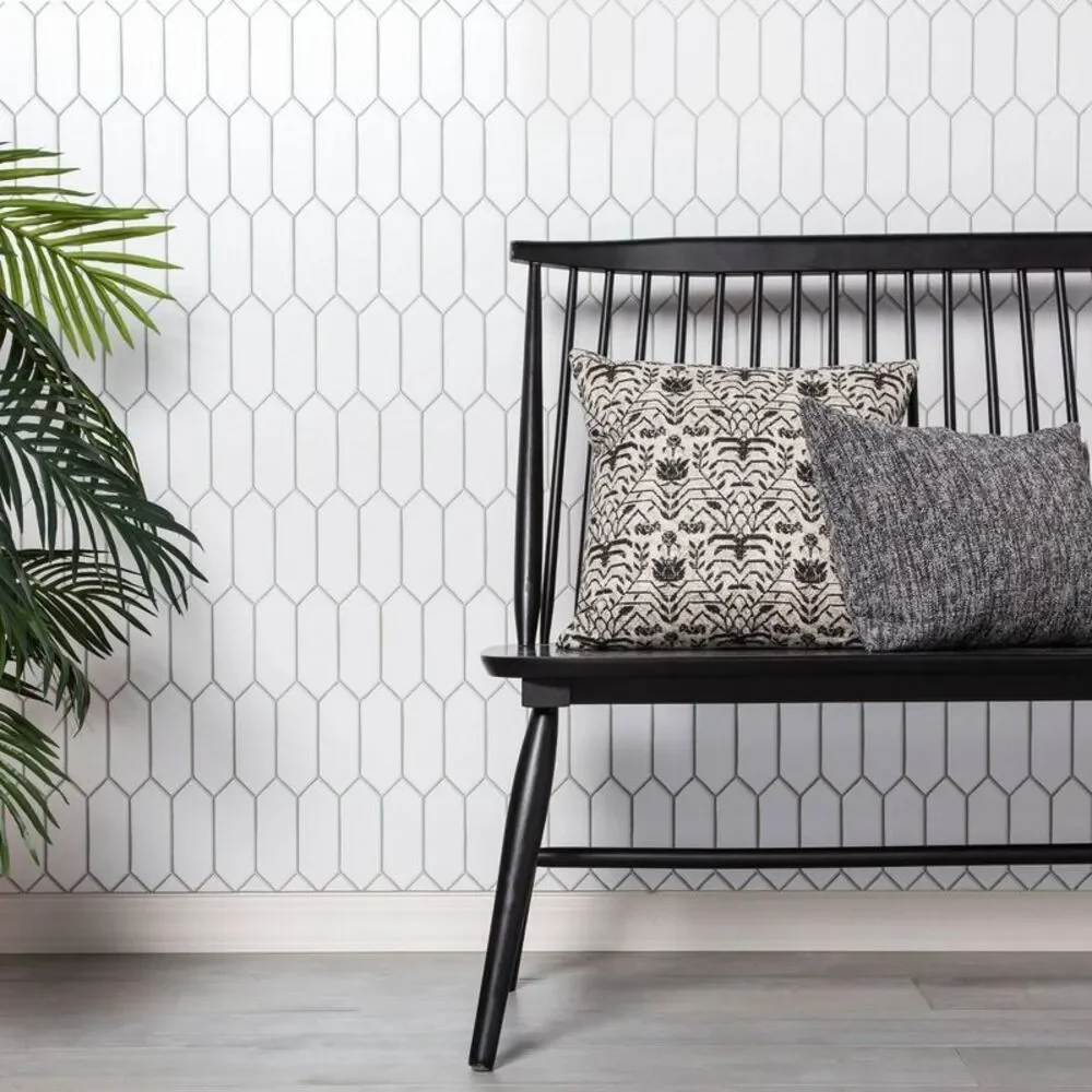 Hexagon Tile Peel & Stick Wallpaper White - Threshold